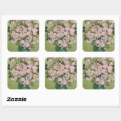 Rozen (F682) Van Gogh Fine Art Vierkante Sticker (Vel)