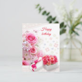 Rozen Feestdagenkaart (Staand voorkant)