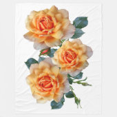 ROZEN FLEECE DEKEN (Voorkant)