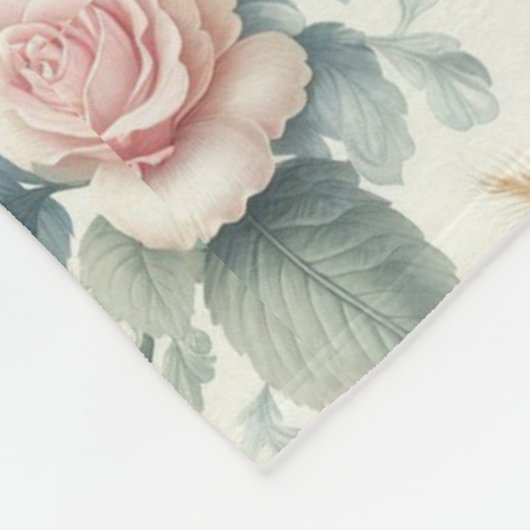 Rozen Fleece Deken (Hoek)
