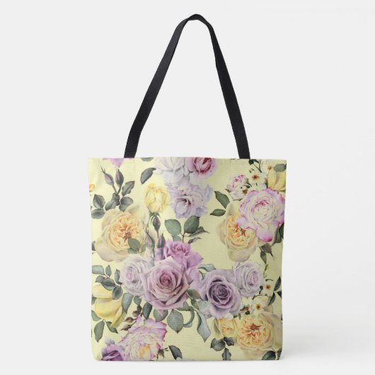 Rozen Floral Canvas tas (Voorkant)