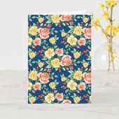  Rozen Floral Pattern Illustratie Kaart (Gele Bloem)