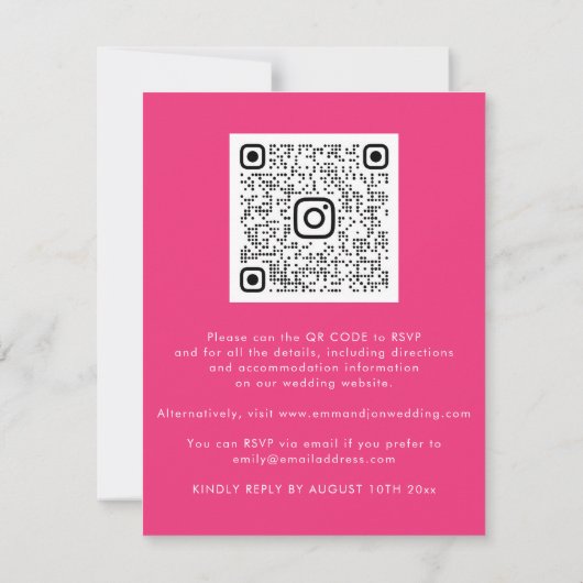 Rozen Floral QR Code Burgundy Marsala Snoep (Achterkant)