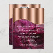 Rozen Floral QR Code Roos Gold Copper Marsala Roze (Voorkant / Achterkant)