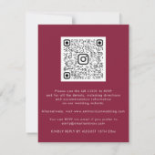 Rozen Floral QR Code Roze Burgundy Green Gold (Achterkant)