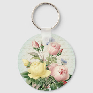  rozen florale sleutelhanger