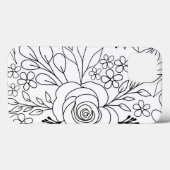 Rozen florale tekenlijn Case-Mate iPhone case (Achterkant (horizontaal))