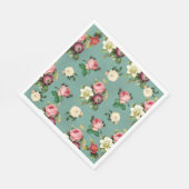 Rozen floreel patroon servet (Hoek)