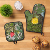 Rozen Forever Pot Holders Ovenwant & Pannenlap Set (Top down)