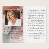 Rozen Foto Memorial Prayer Kaart (Voorkant /achterkant)