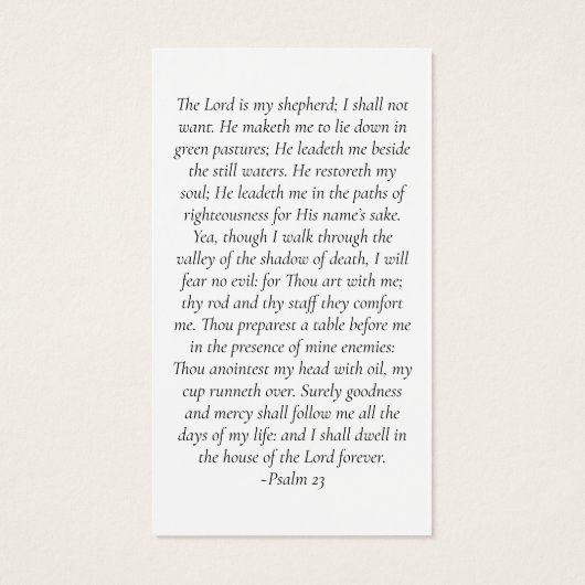 Rozen Foto Memorial Prayer Kaart (Achterkant)