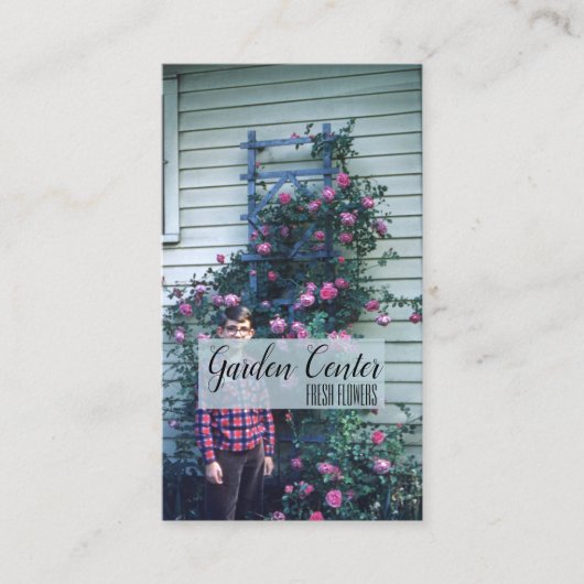 Rozen Fresh Flowers Antiek Visitekaartje (Voorkant)