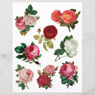 Rozen Fussy Cut Scrapbook Paper