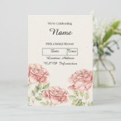  Rozen Gepersonaliseerd Kaart (Staand voorkant)