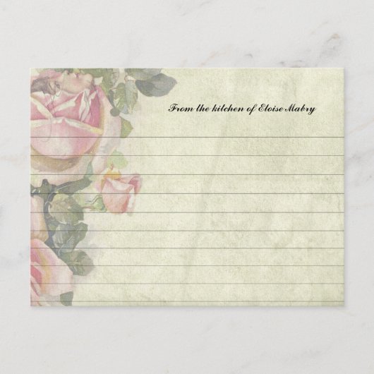  Rozen Gepersonaliseerde Ontvang Kaarten (Voorkant)