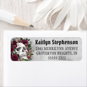 Rozen Gothic Burgundy Maroon Gray Label