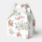 Rozen & Goud gegraveerde bladeren Dank u Bedankdoosjes (Achterkant)