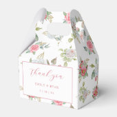 Rozen & Goud gegraveerde bladeren Dank u Bedankdoosjes (Voorkant Zijde)