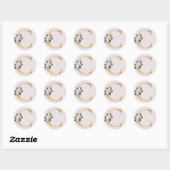 Rozen goud initialen sticker letter C (Vel)