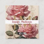  Rozen goud  roze Vierkante Visitekaartje (Voorkant)