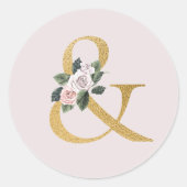 Rozen goudampersand sticker (Voorkant)