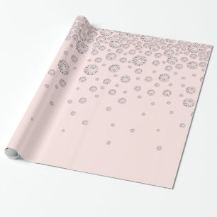 Rozen goudblush roze diamanten cadeaupapier