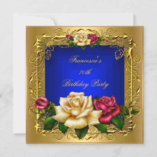 Rozen gouden legant geboortedag B Kaart (Voorkant)