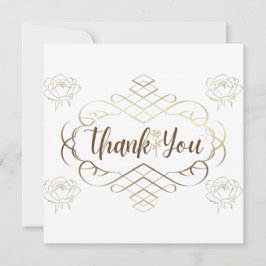 Rozen, gouden lijst, trouwkaart, bedankt postbode kaart