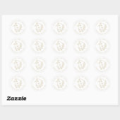  Rozen Gouden Monogram Bruiloft Dank u Ronde Sticker (Vel)