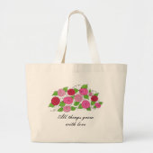 Rozen Grote Tote Bag (Voorkant)