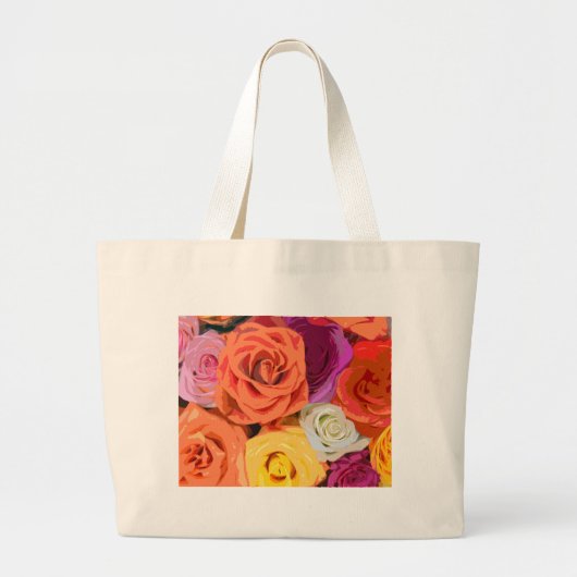 Rozen Grote Tote Bag (Voorkant)