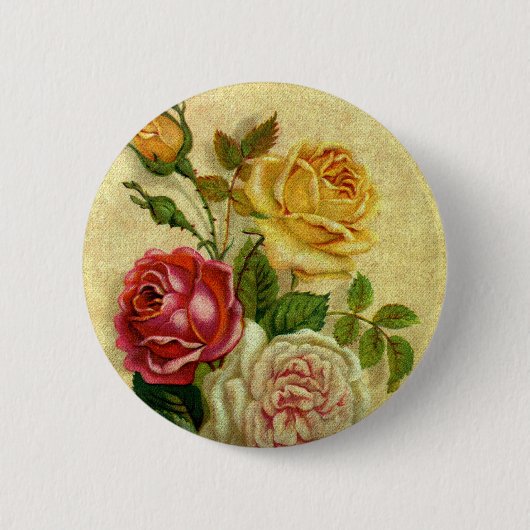  Rozen Grunge Ronde Button 5,7 Cm (Voorkant)