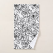 Rozen handgetekend patroon bad handdoek (Handdoek)