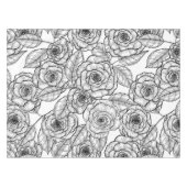 Rozen handgetekend patroon tafelkleed (Voorkant (Horizontaal))