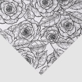 Rozen handgetekend patroon tissuepapier (Detail)