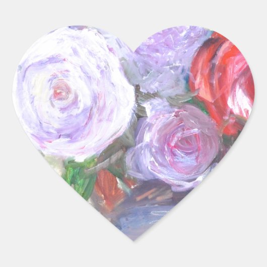 Rozen Hart Sticker (Voorkant)