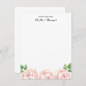  Rozen Hartelijk dank Bedankkaart (Voorkant / Achterkant)