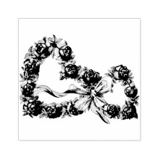 Rozen harten Floral Wreator Wedding Rubberstempel