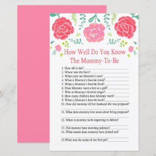 Rozen Hoe goed ken je het baby shower spel?