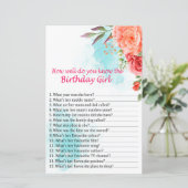 Rozen Hoe goed ken je het verjaardagsmeisje? (Staand voorkant)