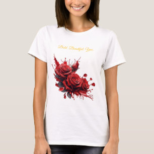 Rozen in bloei - Elegante verjaardag T-shirt