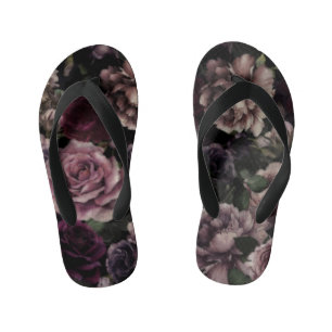 Rozen in Bourgogne en roze  botanisch Kinder Teenslippers