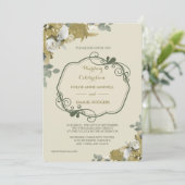 Rozen in de herfst van Gold en Silver Wedding Kaart (Staand voorkant)