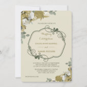 Rozen in de herfst van Gold en Silver Wedding Kaart (Voorkant)