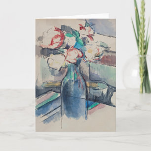 Rozen in een flesje van Paul Cezanne Kaart