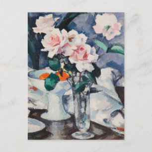 Rozen in een glazen vaas   Samuel John Peploe Briefkaart