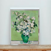 Rozen in een groene vaas van Vincent van Gogh Foto Afdruk