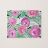 Rozen in een  tuin legpuzzel (Horizontaal)