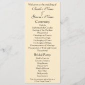 Rozen in een Vaas van Renoir, Floral Wedding Programma (Achterkant)