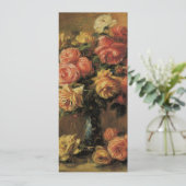 Rozen in een Vaas van Renoir, Floral Wedding Programma (Staand voorkant)